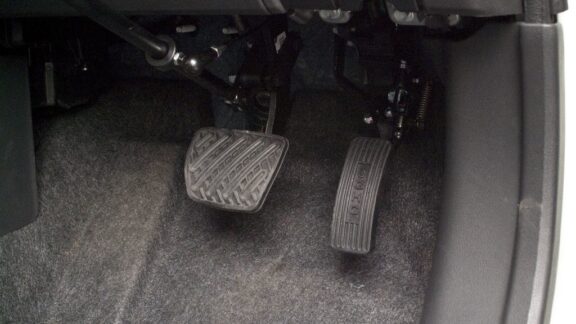 Hinged Accelerator Pedal shown in normal pedal position.