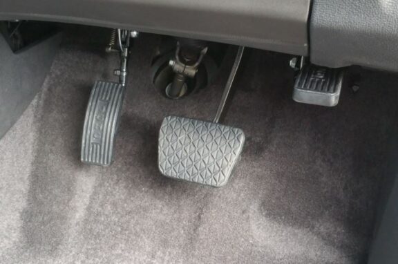 Twin Flip Folding Left Foot Accelerator, seen from the drivers seat