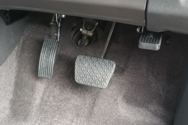 Twin Flip Folding Left Foot Accelerator, seen from the drivers seat