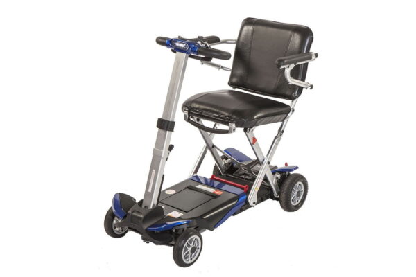 A Monarch Smarti Plus electric mobility scooter in blue and black.