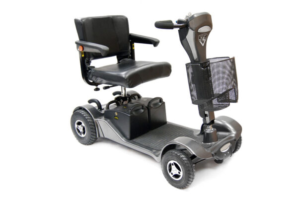 A Sterling Sapphire electric mobility scooter in grey and black.